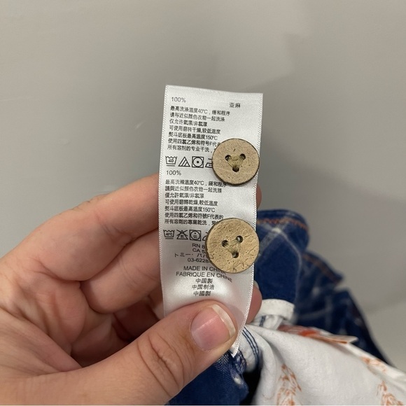 Tommy Bahama Relax Plaid Linen Blue Shorts Size 36 - Picture 6 of 6